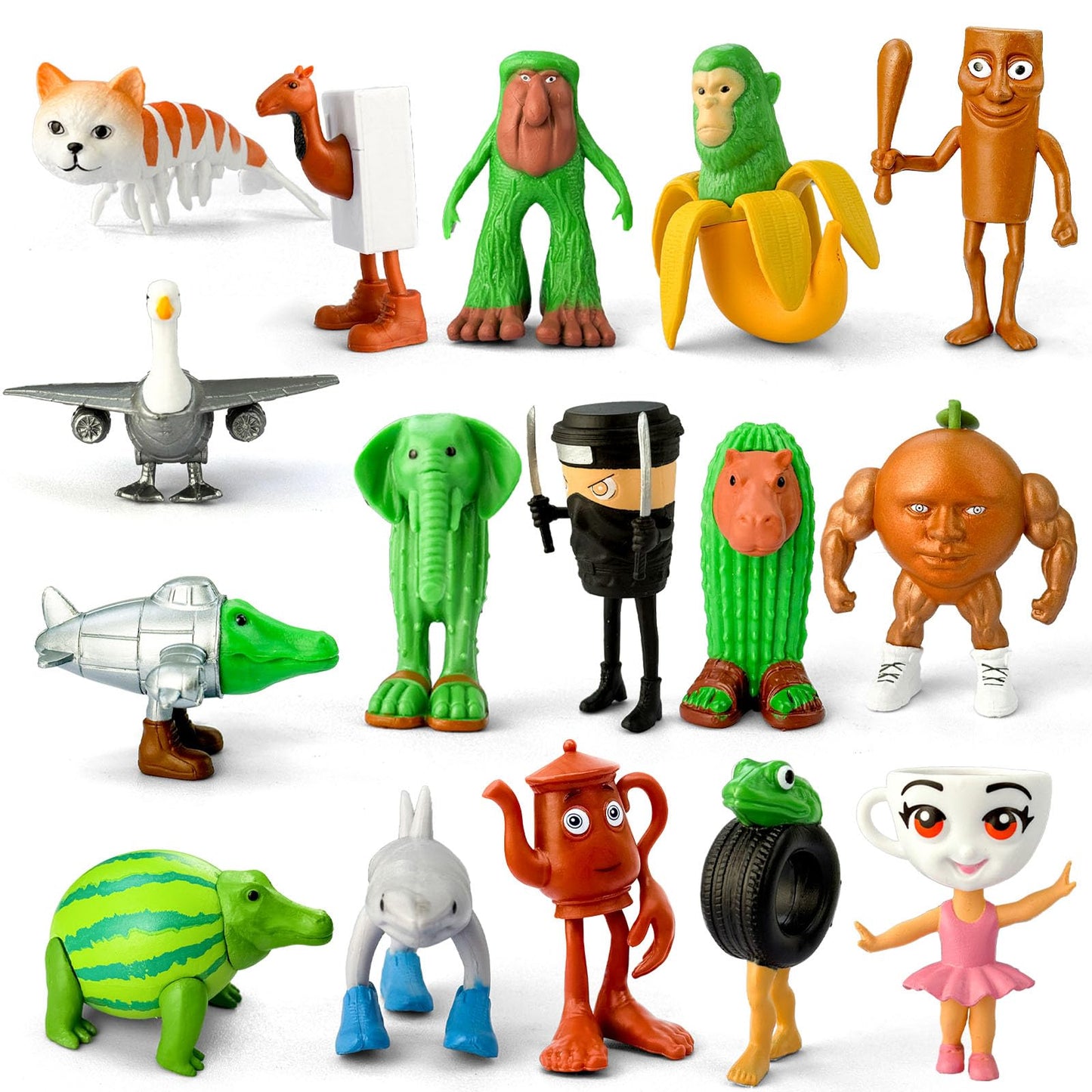 Lomencry 8Pcs Italian Brainrot Action Figures – Fidget Toys & Desk Decor Gift Set