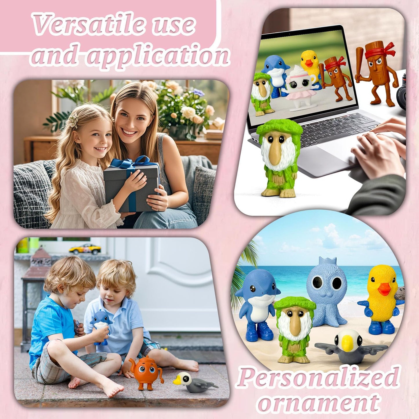 Lomencry 8Pcs Italian Brainrot Action Figures – Tralalero Travala Desk Decor & Fidget Toys