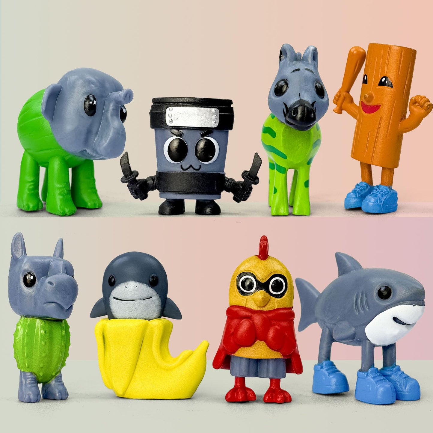 Lomencry 8Pcs Italian Brainrot Action Figures – Fun Desk Decor & Fidget Toys