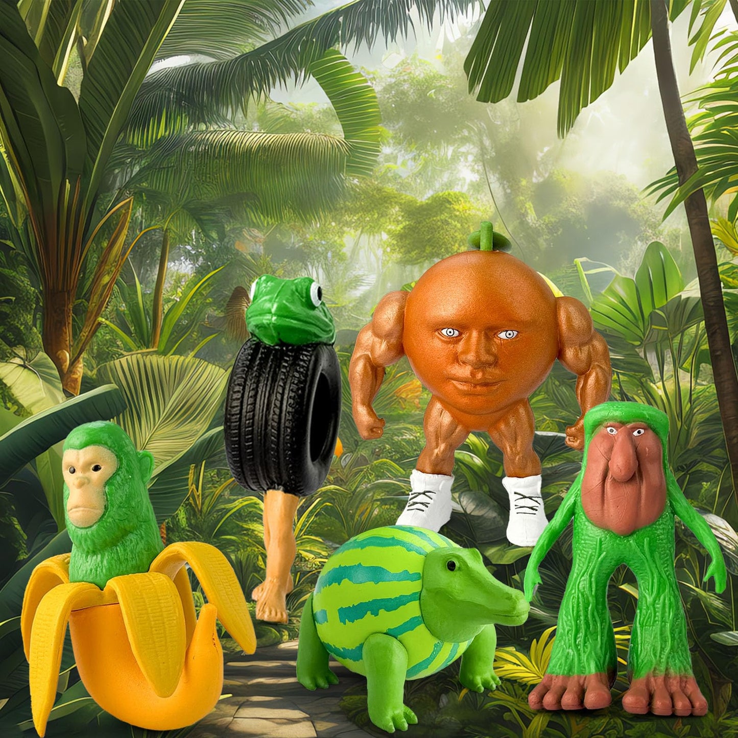 Lomencry 8Pcs Italian Brainrot Action Figures – Tralalero Travala & Friends