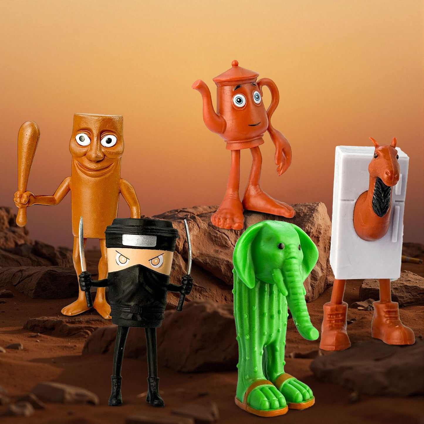 Lomencry 8Pcs Italian Brainrot Action Figures – Tralalero Travala & Friends