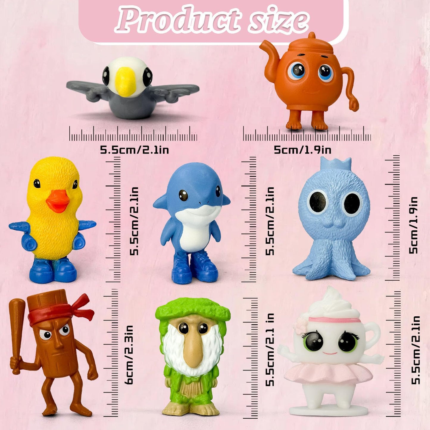 Lomencry 8Pcs Italian Brainrot Action Figures – Tralalero Travala Desk Decor & Fidget Toys