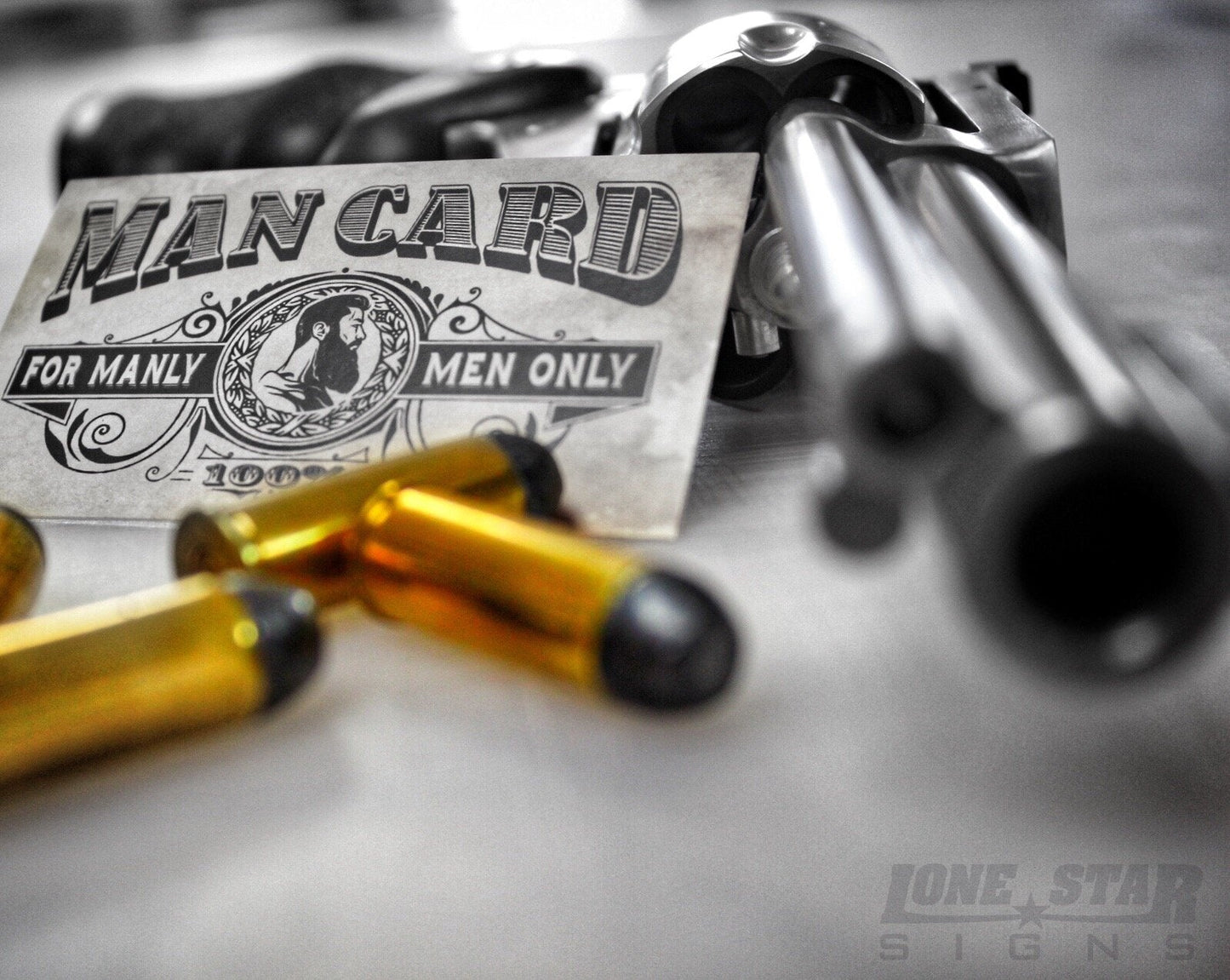 Lone Star Signs SATOHA Man Card - Masculine-Themed Business Cards (10 Pack)