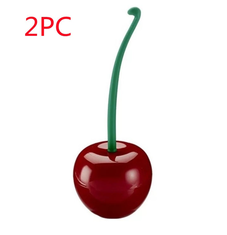Long Handle Soft Household Toilet Brush, Cherry Toilet Brush, Toilet Brush Set