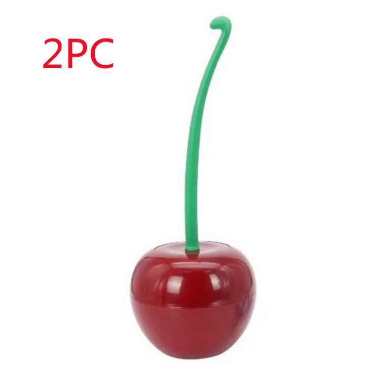 Long Handle Soft Household Toilet Brush, Cherry Toilet Brush, Toilet Brush Set
