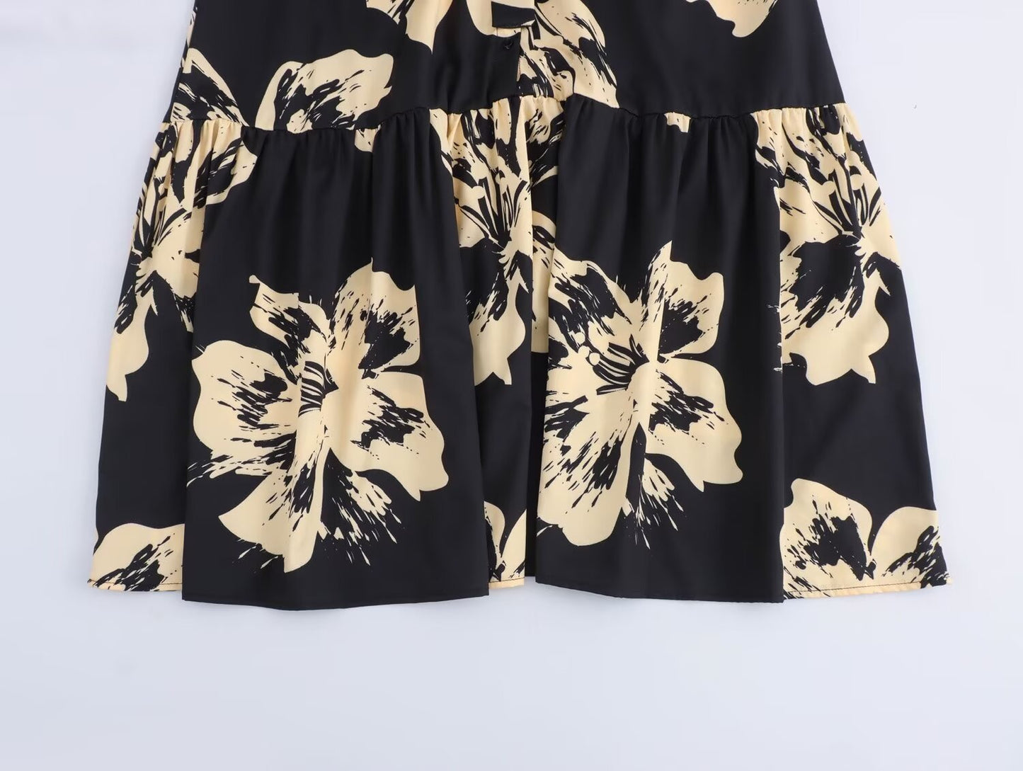 Long Sleeve Waist-controlled Breasted Shirt Dress