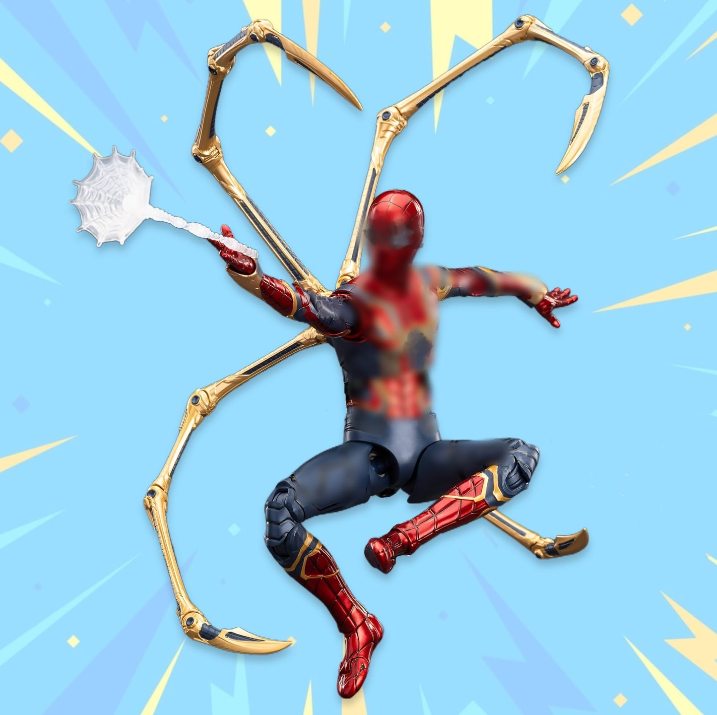 LonullyMege Iron Spider Action Figure – 7-Inch Ultra Poseable 1/10 Scale Collectible