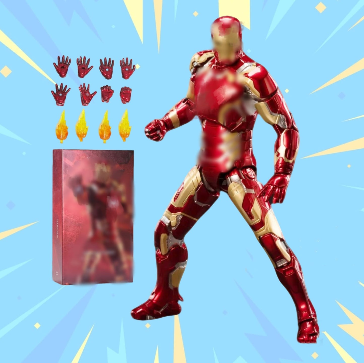 LonullyMege MK43 Ironman Action Figure – 7-Inch Deluxe Movable Figure