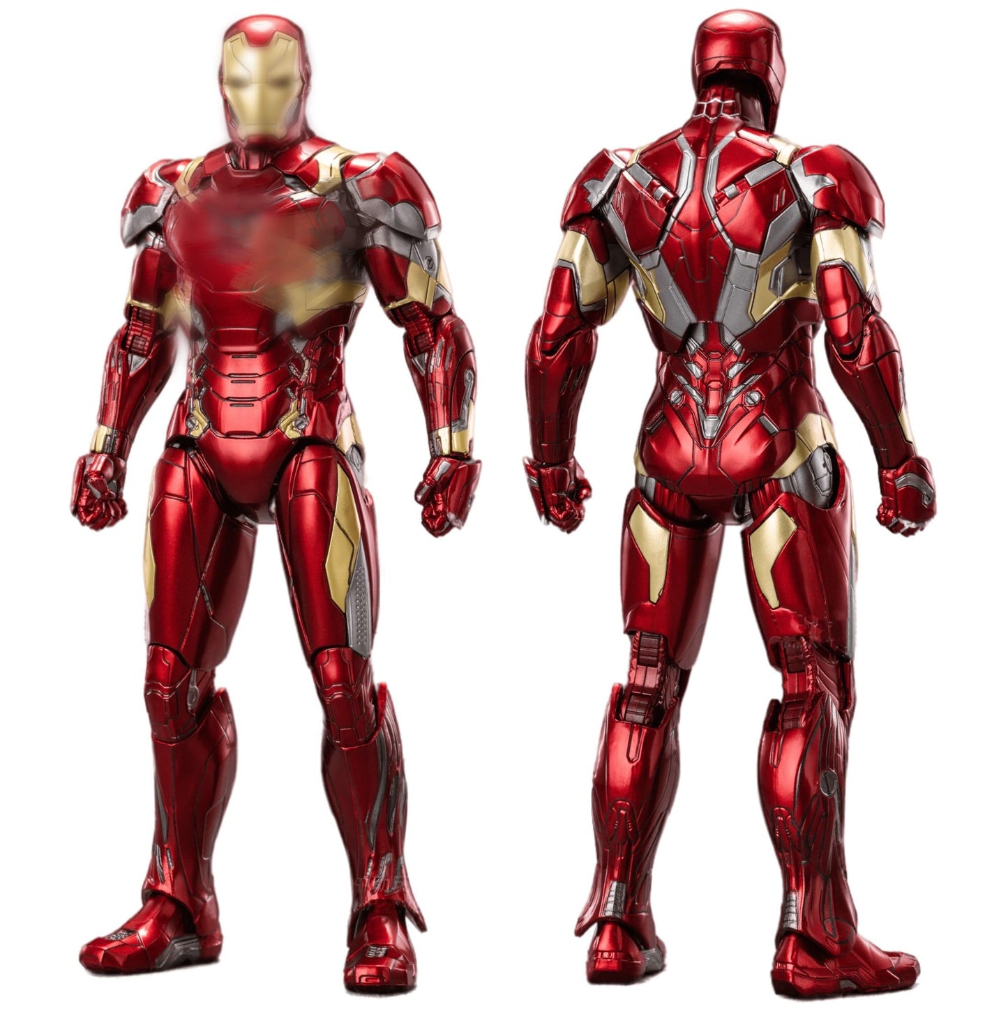 LonullyMege MK46 Ironman Action Figure – 7-Inch Fully Articulated Collectible, 1/10 Scale, Metal Paint, Accessories
