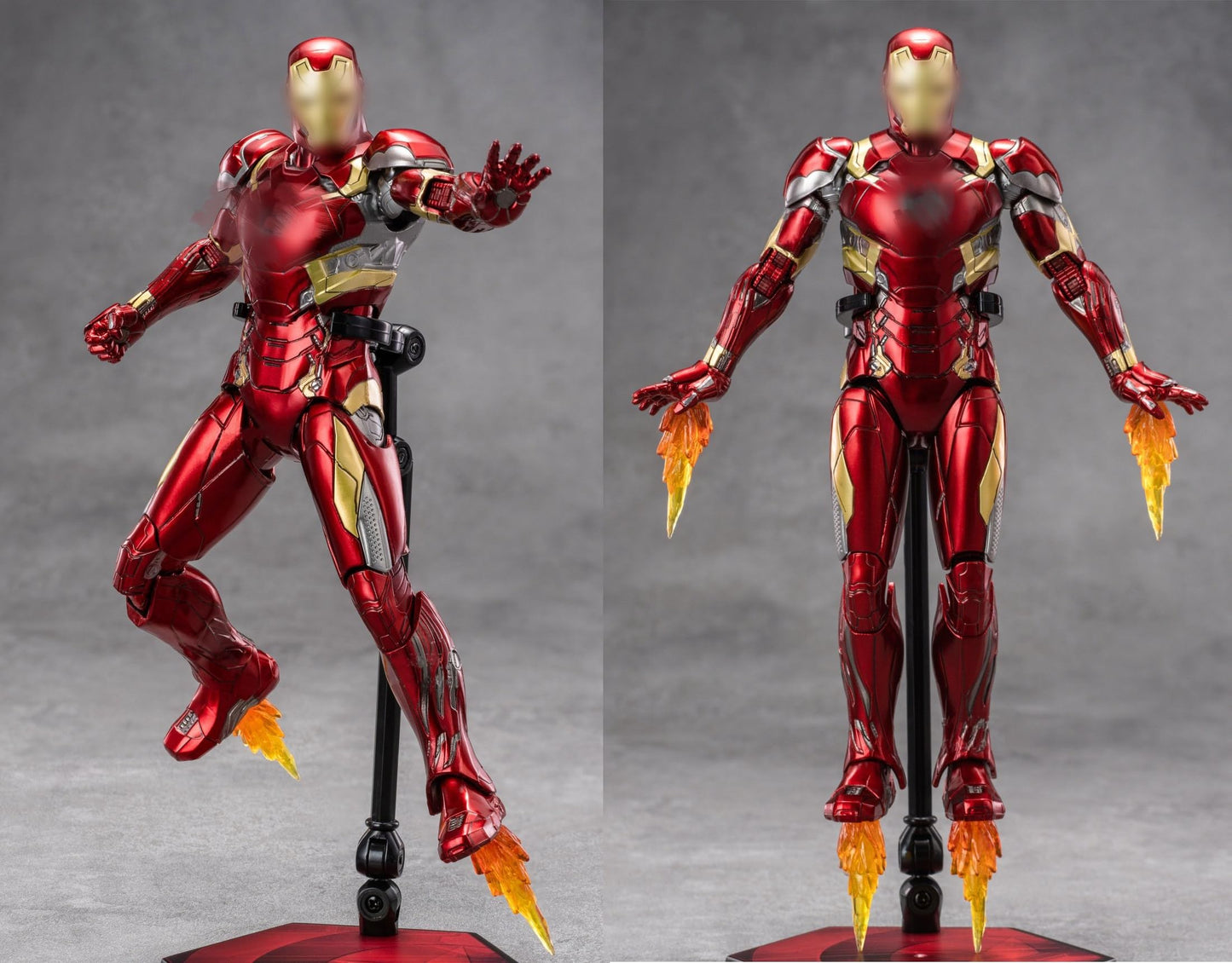 LonullyMege MK46 Ironman Action Figure – 7-Inch Fully Articulated Collectible, 1/10 Scale, Metal Paint, Accessories