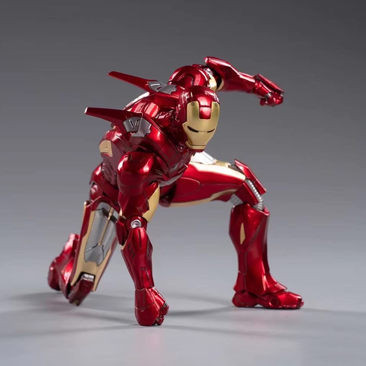 LonullyMege MK7Ironman 7-Inch Collectible Figure - 10th Anniversary Metal Texture, Movable Joints