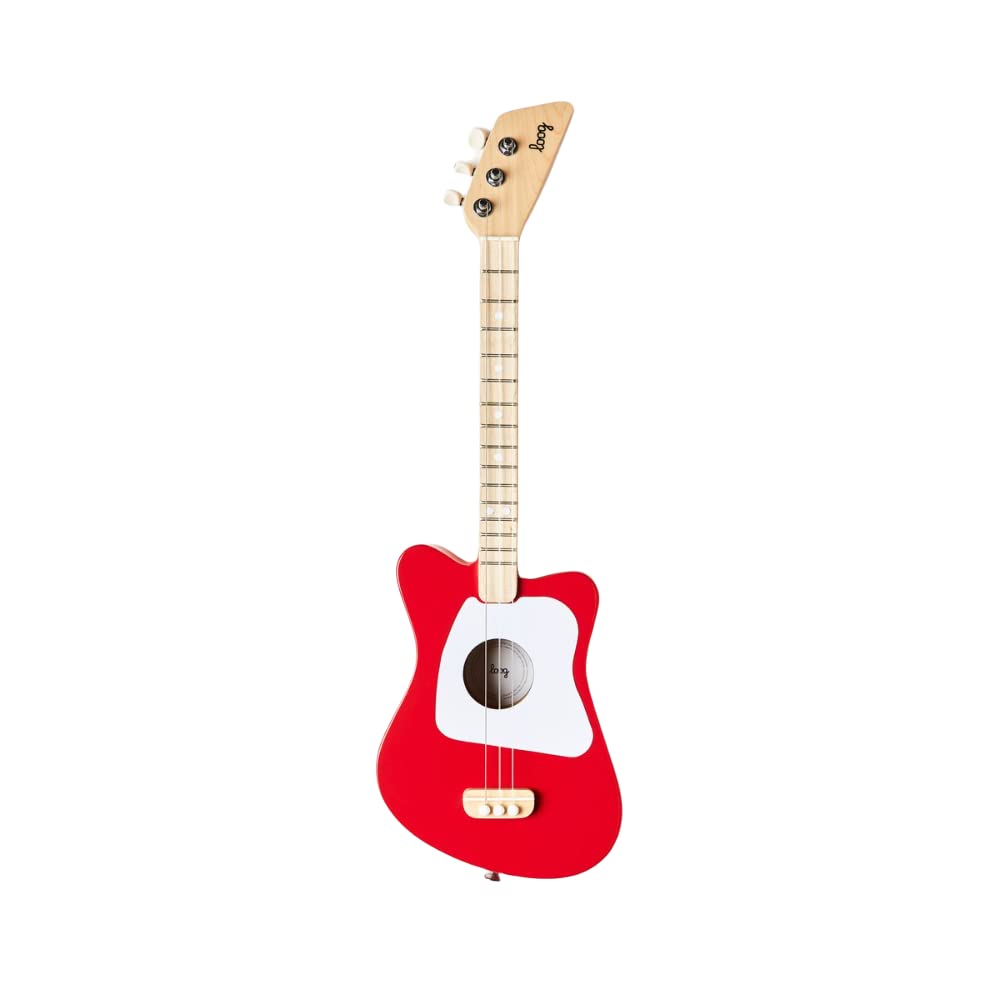 Loog Mini Acoustic Guitar for Kids - 3-String Beginner, Ages 3+, Lessons & App