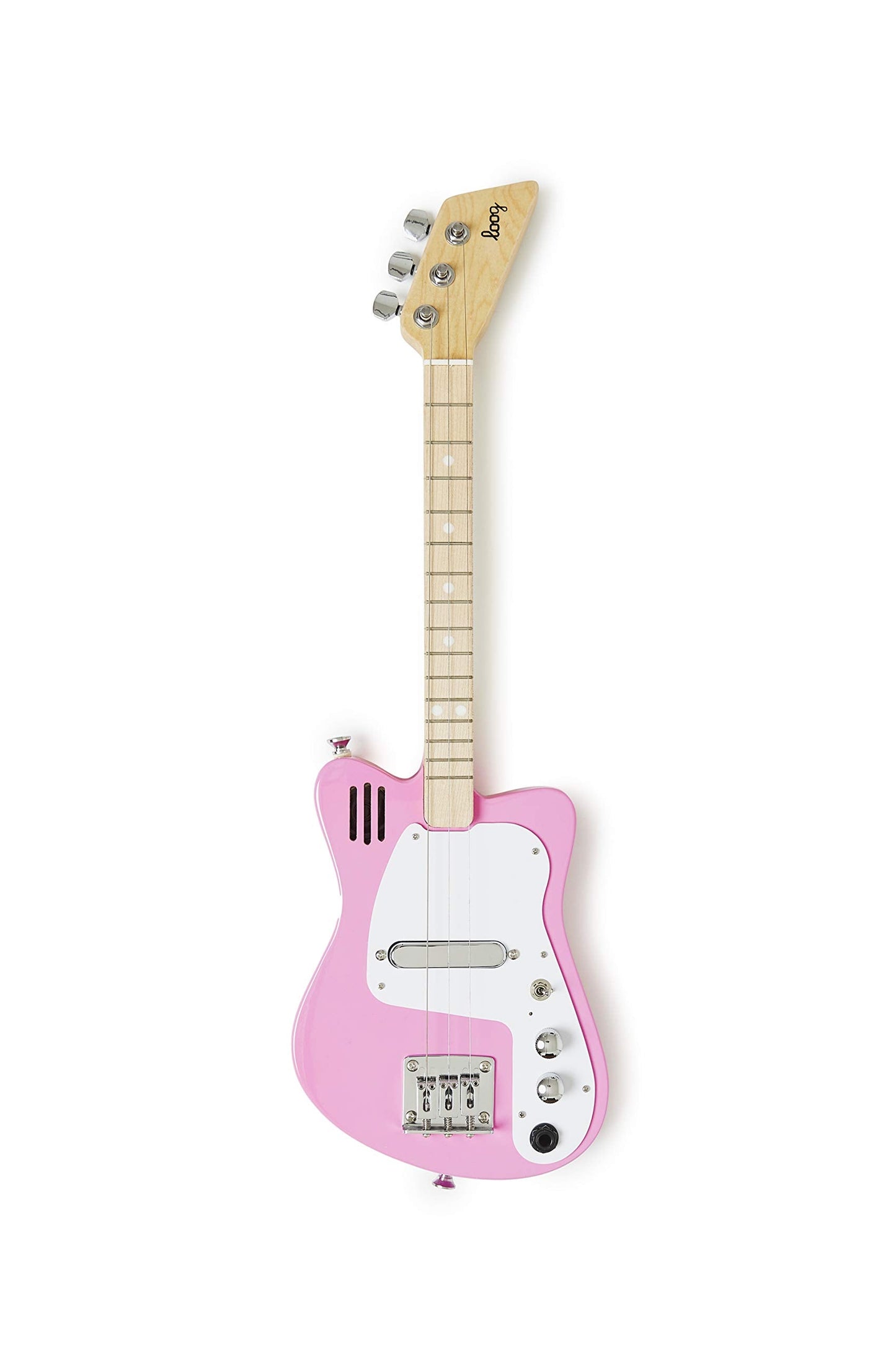 Loog Mini Electric Guitar for Kids — 3-String Beginner Instrument with Built-In Amp, Learning App & Lessons