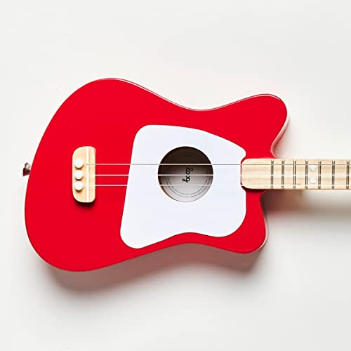 Loog Mini Acoustic Guitar for Kids - 3-String Beginner, Ages 3+, Lessons & App