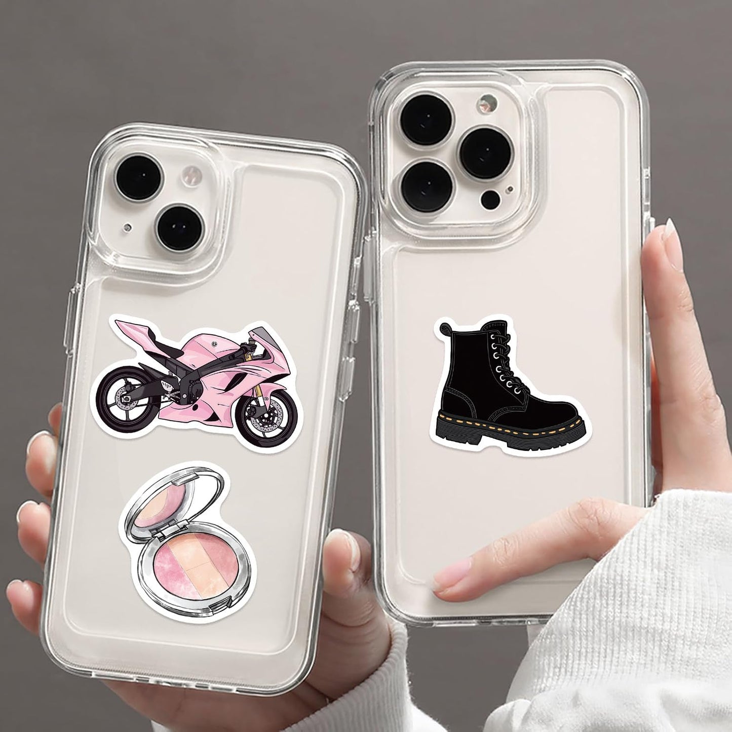 LOOGFDC 50 Pcs Coquette Stickers Pack – Waterproof Pink Aesthetic Vinyl Decals for Water Bottles, Laptops, Skateboards