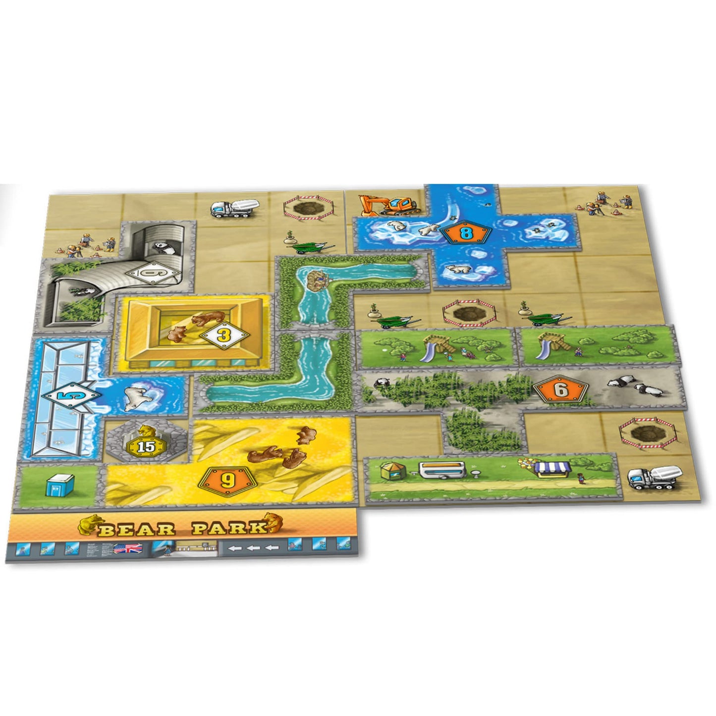 Lookout Baerenpark Board Game – Tile Placement Strategy for Families, 2-4 Players, 30-45 Minutes