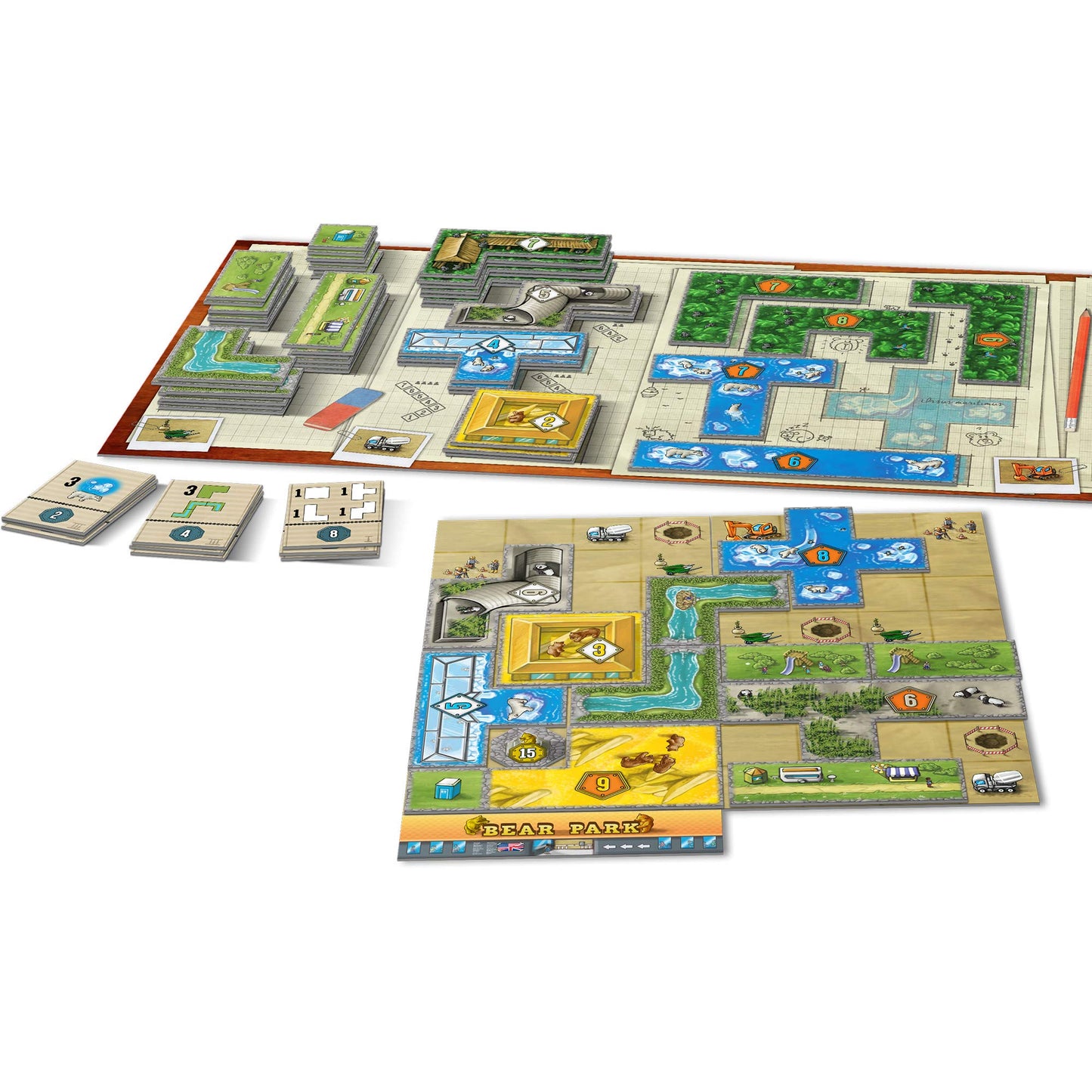 Lookout Baerenpark Board Game – Tile Placement Strategy for Families, 2-4 Players, 30-45 Minutes