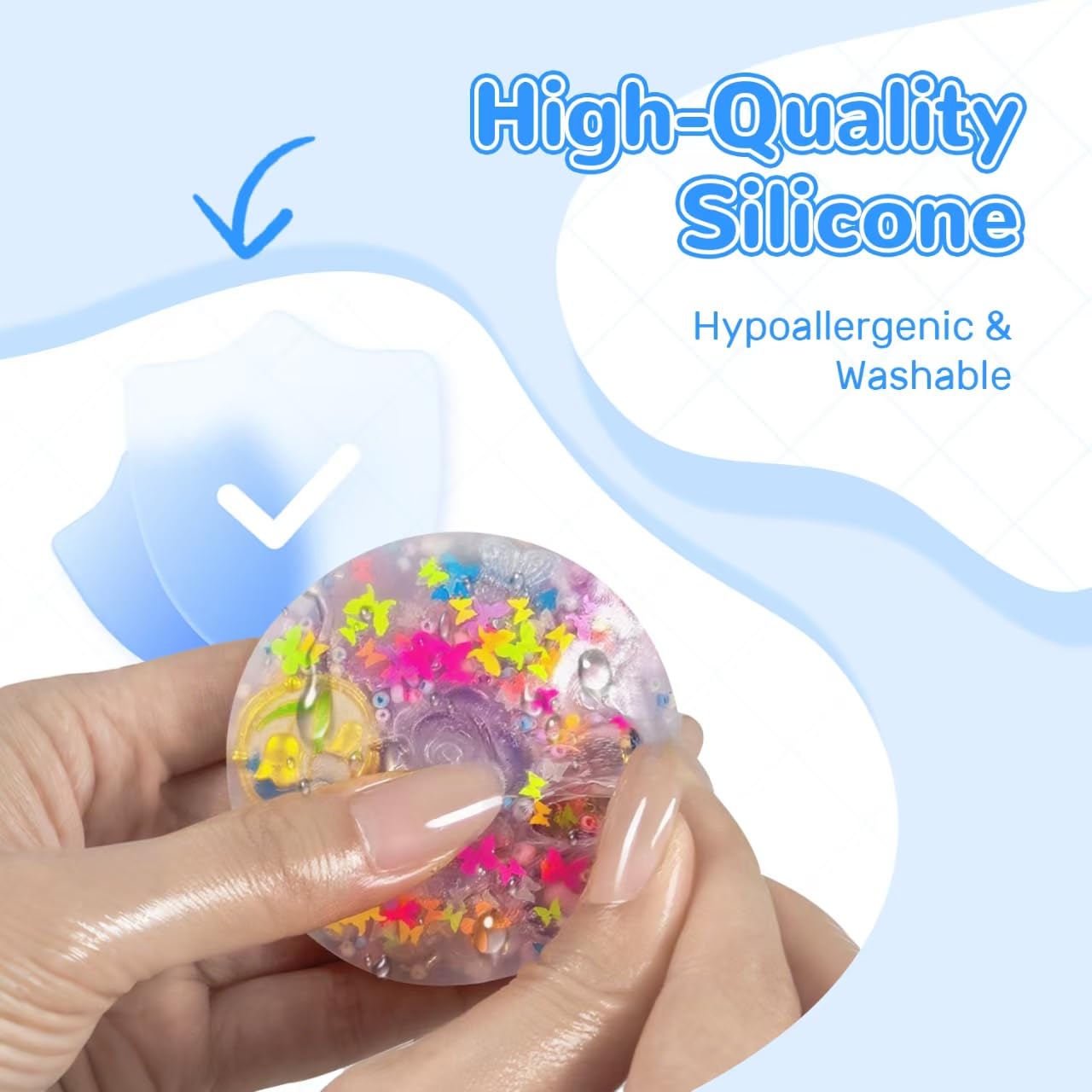LOOMI 4PCS Seasonal Theme Picking Pads – Silicone Fidget Toys for Adults (6CM/2.93IN)