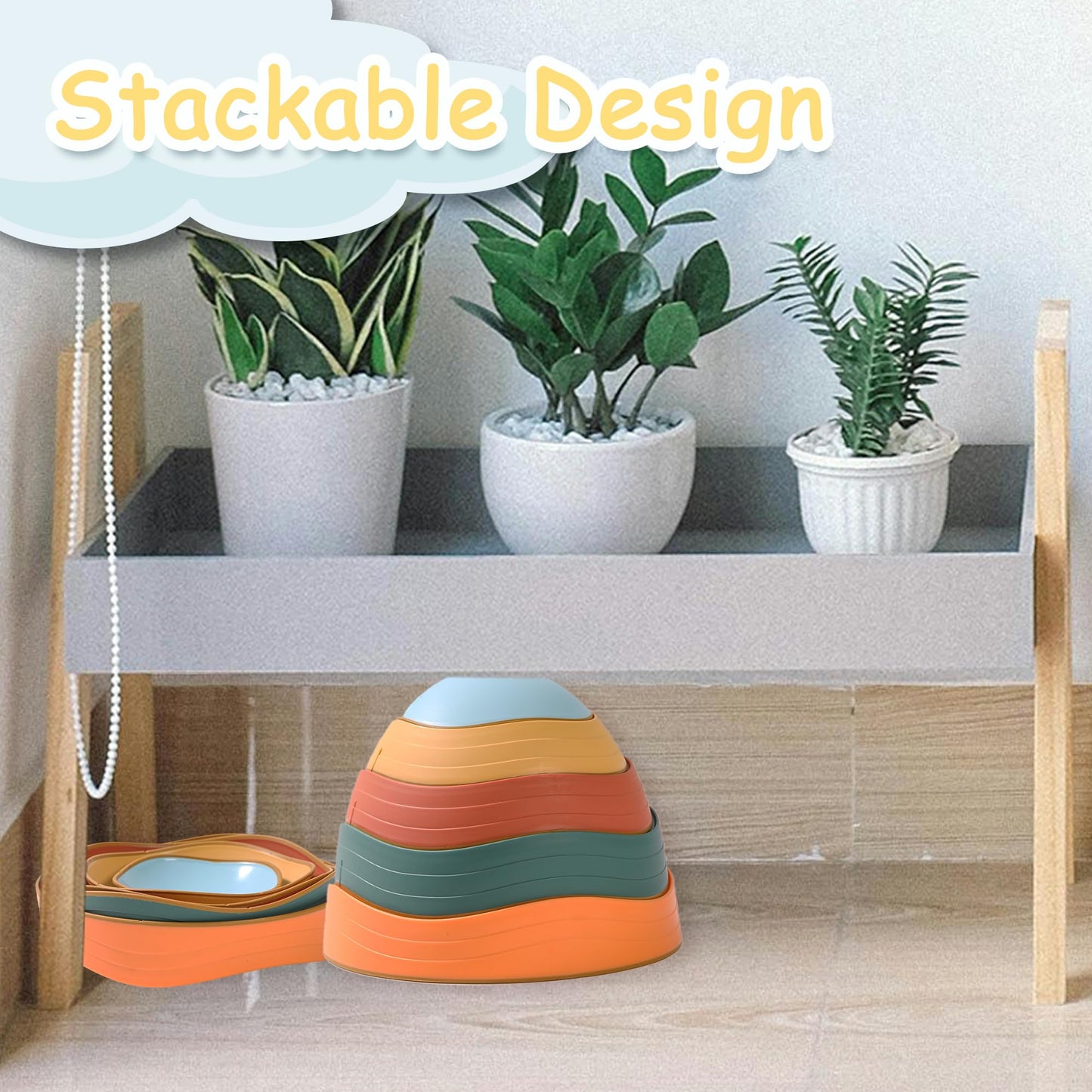 LoomLark Balance Stepping Stones – 5pc Non-Slip River Stones Set for Kids | Indoor Outdoor Coordination Toy