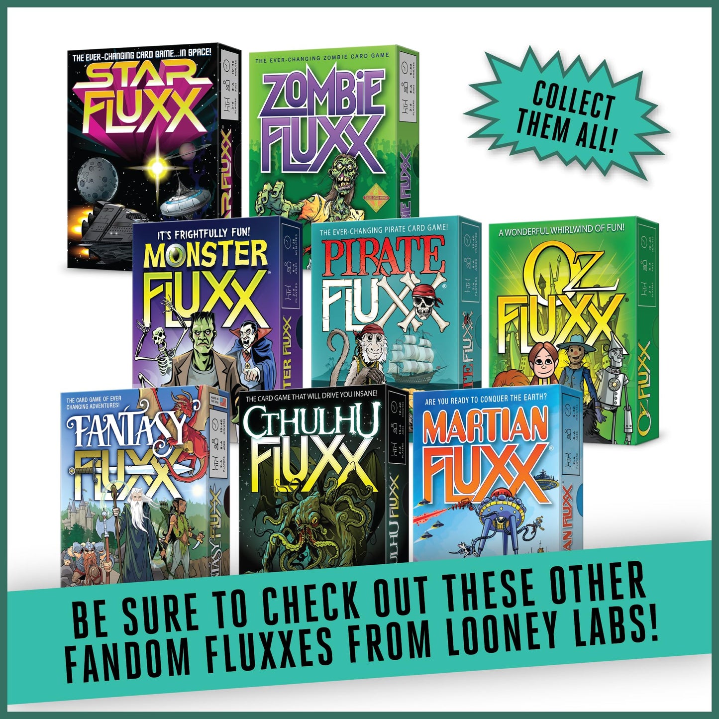 Looney Labs Cthulhu Fluxx Card Game – Fast-Paced Mystery Strategy for Fans & Mystery Lovers