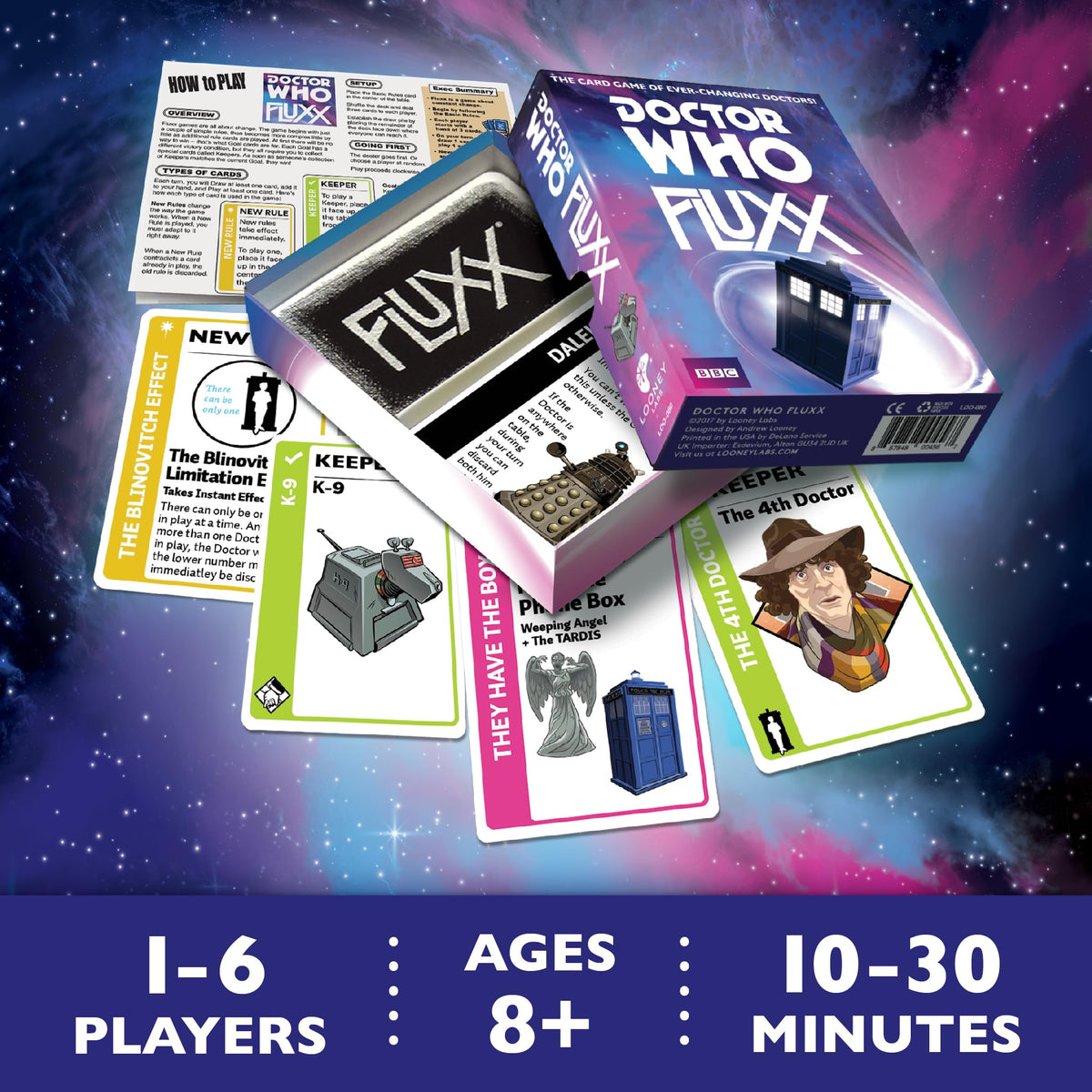 Looney Labs Doctor Who Fluxx Card Game – Whovian Delight with Quick Rounds