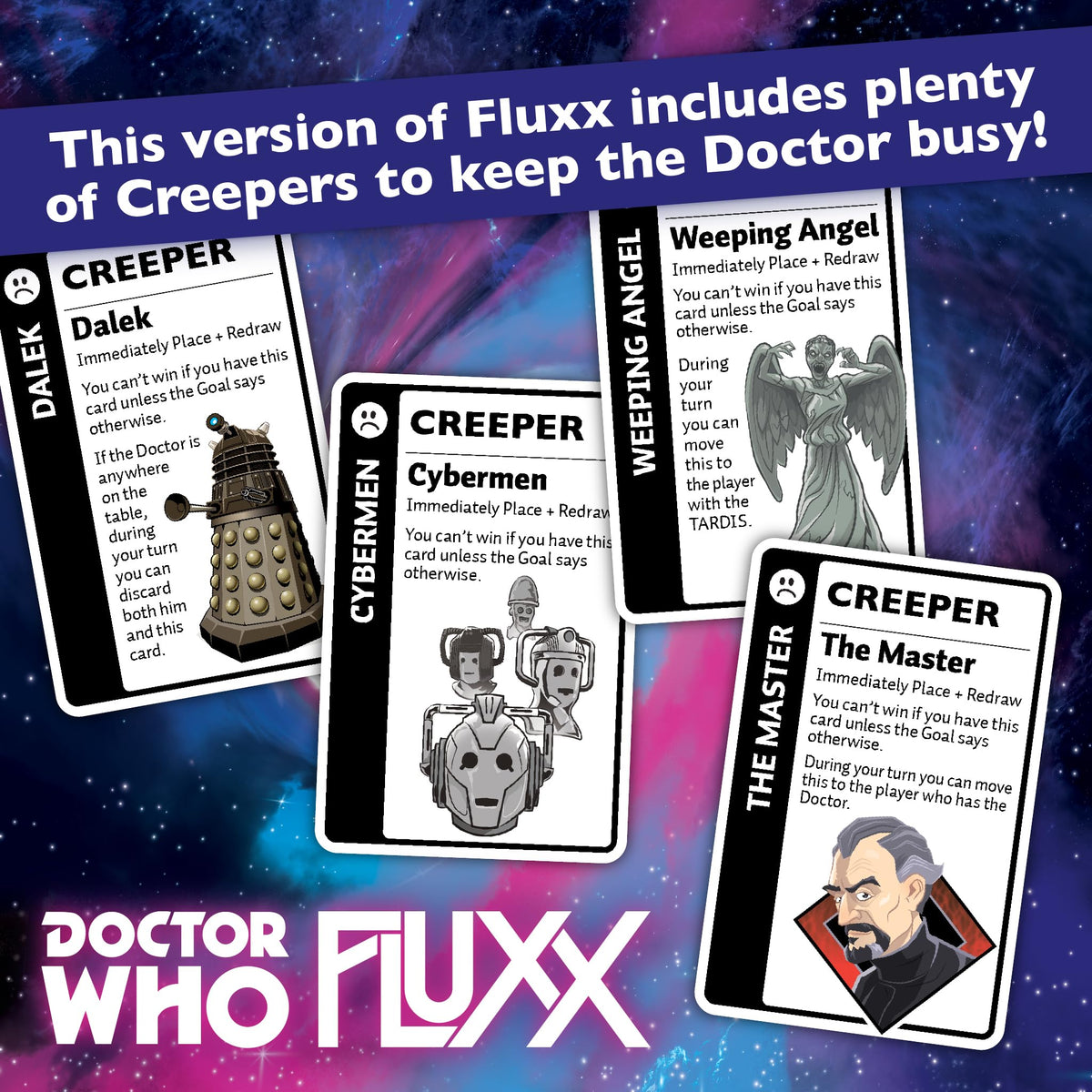 Looney Labs Doctor Who Fluxx Card Game – Whovian Delight with Quick Rounds