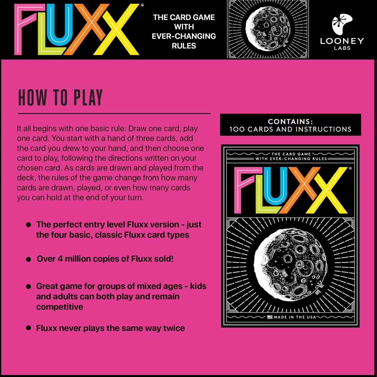 Looney Labs Fluxx 5.0 Card Game – Fast-Paced, Ever-Changing Rules