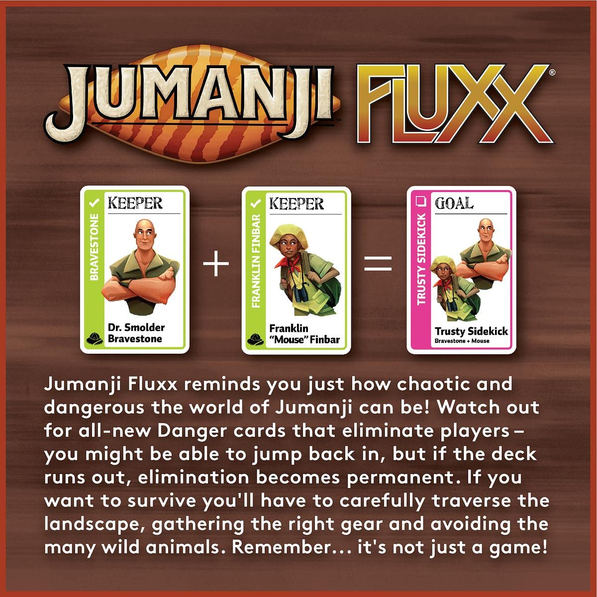 Looney Labs Jumanji Fluxx Card Game – Ever-Changing Rules & Jungle Chaos