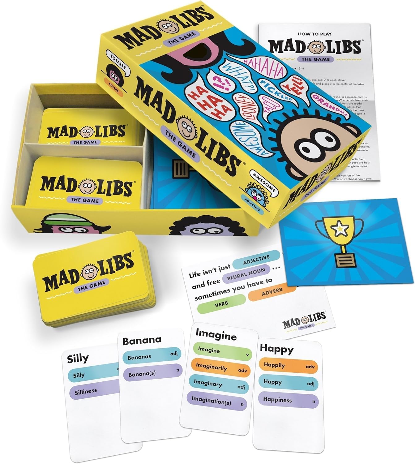 Looney Labs Mad Libs: The Game – Funny Sentence Building Game for 3-8 Players