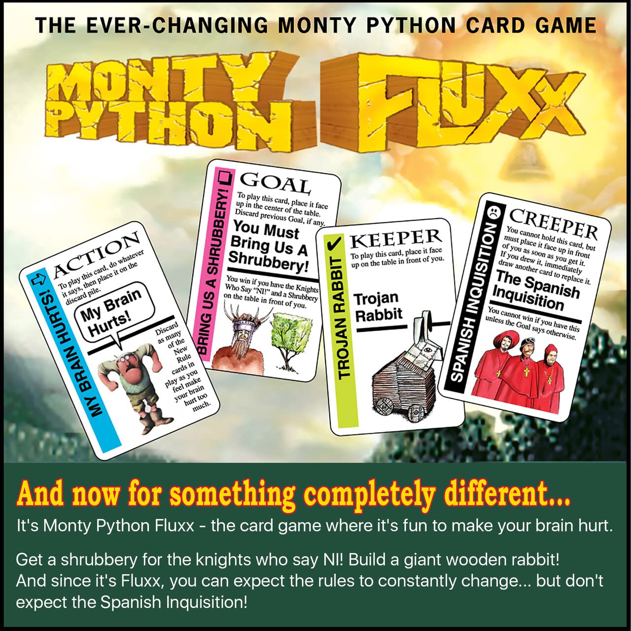 Looney Labs Monty Python Fluxx Card Game — Hilarious 2-6 Player Edition