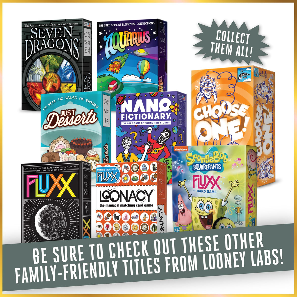 Looney Labs Seven Dragons Card Game - Dragon Territory Strategy & Bluff