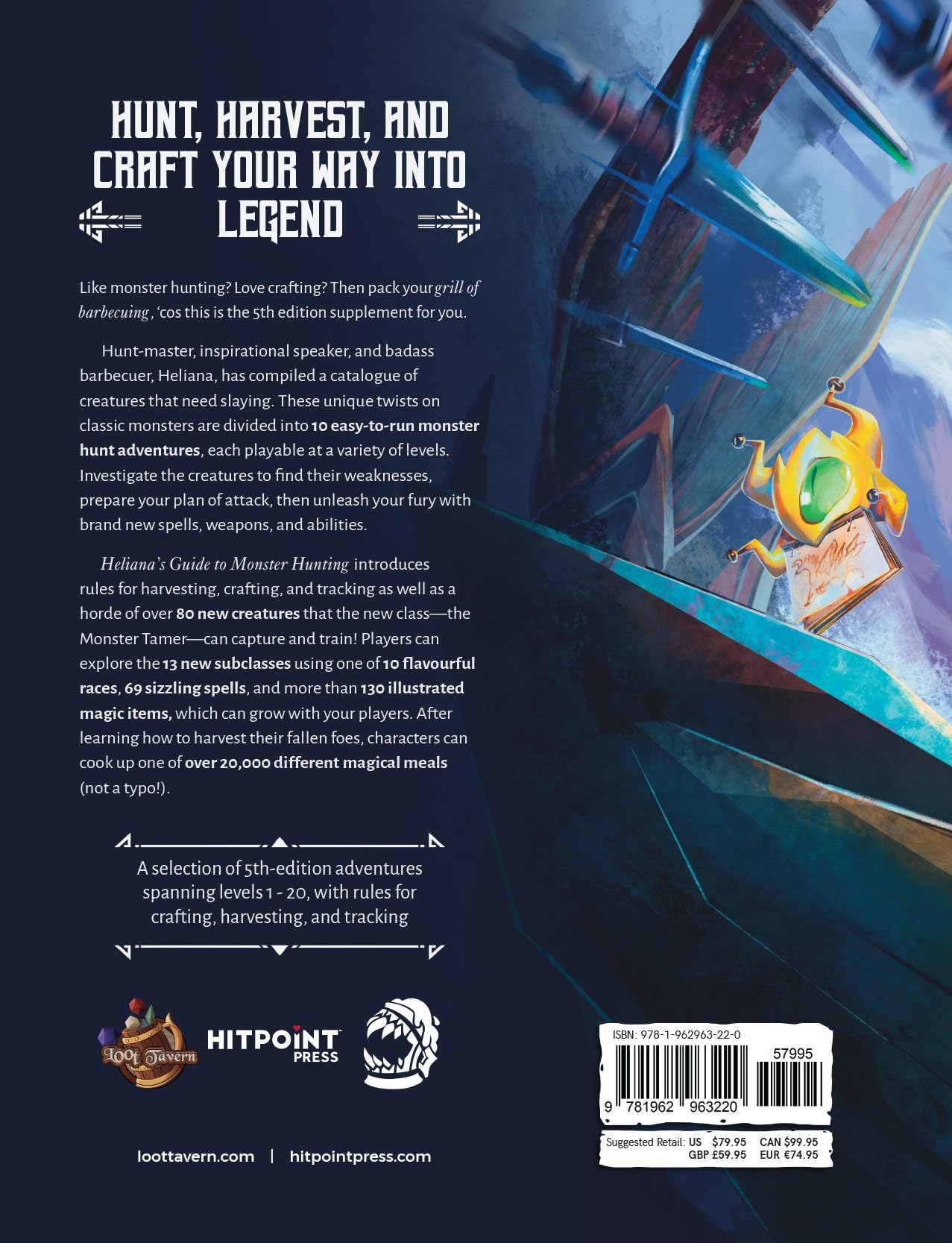 Loot Tavern Heliana's Guide to Monster Hunting Core Edition – Hardcover TTRPG for DND 5e