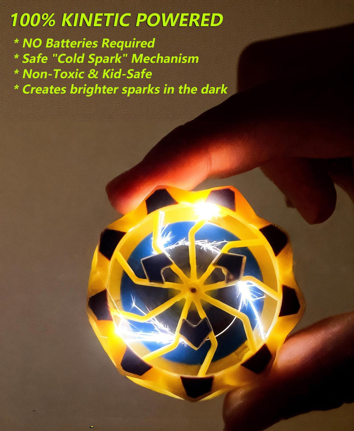 LOPUY 3-Pack Sparking Battle Tops – Bey-Style Light Up Gyro with Sparkler Effect for Sensory Fidget & Focus