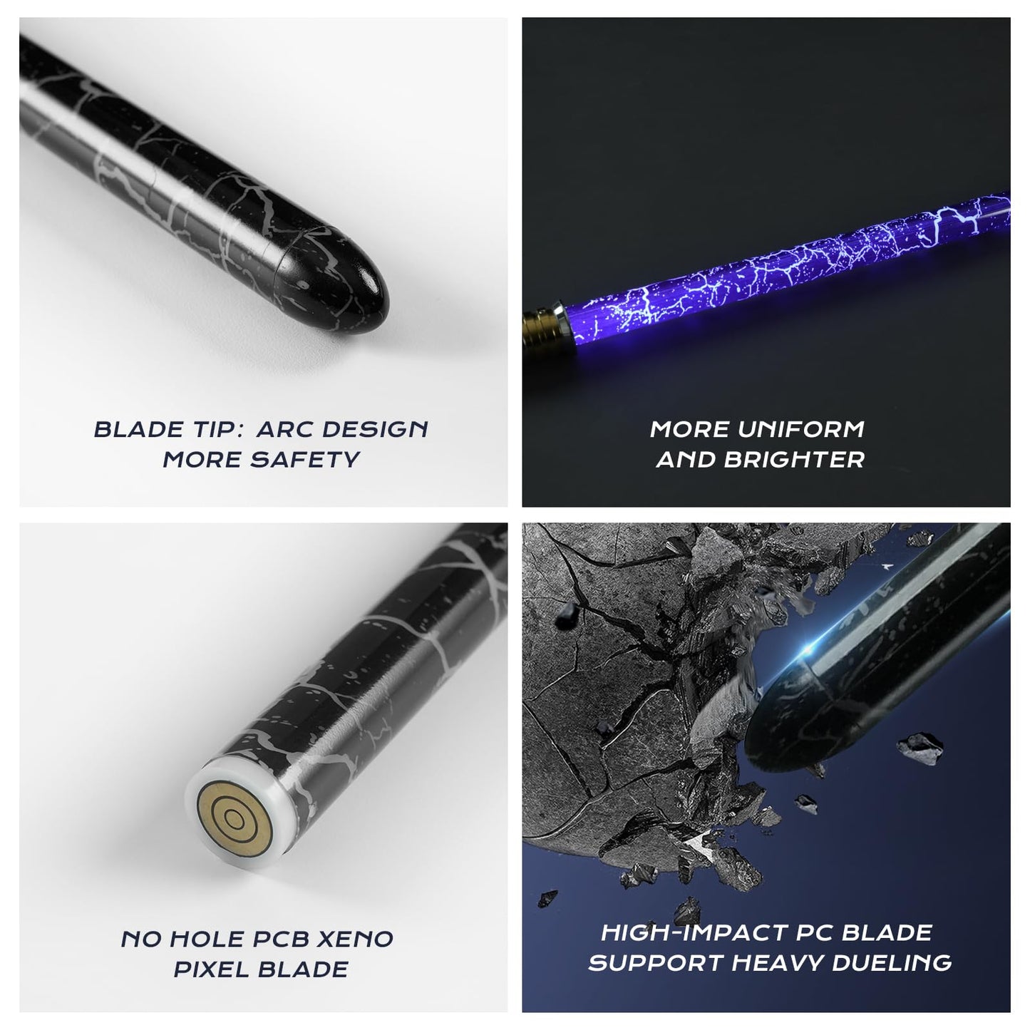 LordSaber Pixel Light Saber Blade | Xenopixel Double-Sided LED, Heavy Dueling, 1 inch Diameter, 82cm/92cm