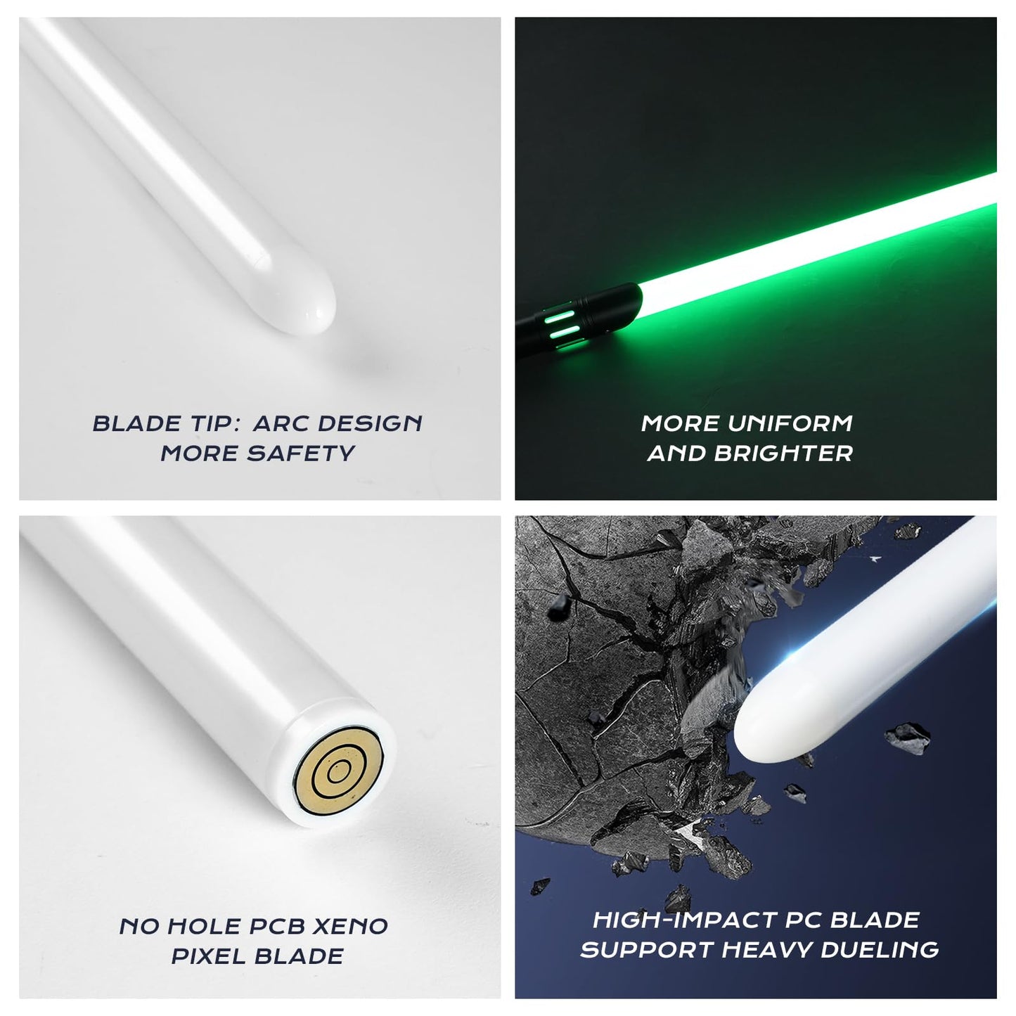 LordSaber Pixel Light Saber Blade – Heavy-Dueling Polycarbonate, Double-Sided LED, 32"/36" Length