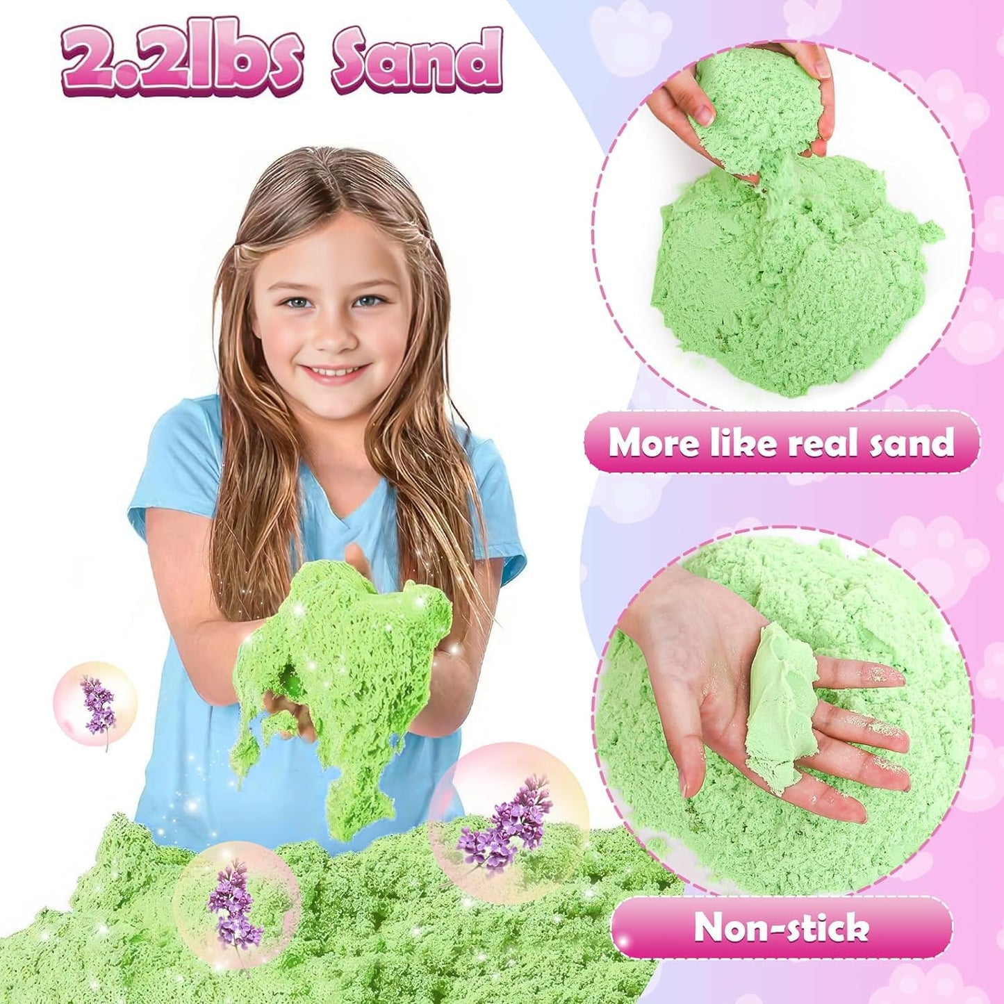 Lorfancy Cat Sandbox Toys Kit – 47-Piece Toddler Sand Playset with Realistic Cat Figures