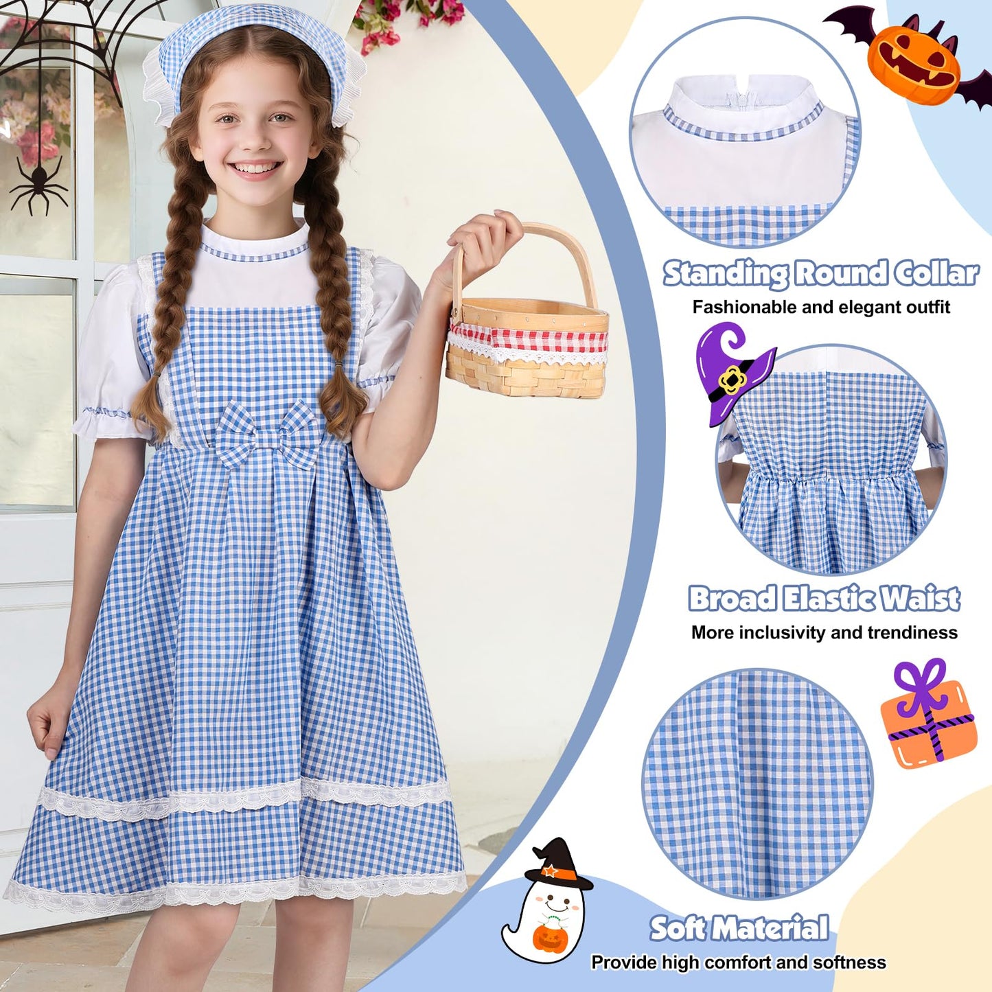 Loscola Halloween Costumes for Girls – Storybook Character Costumes (Ages 3-12)