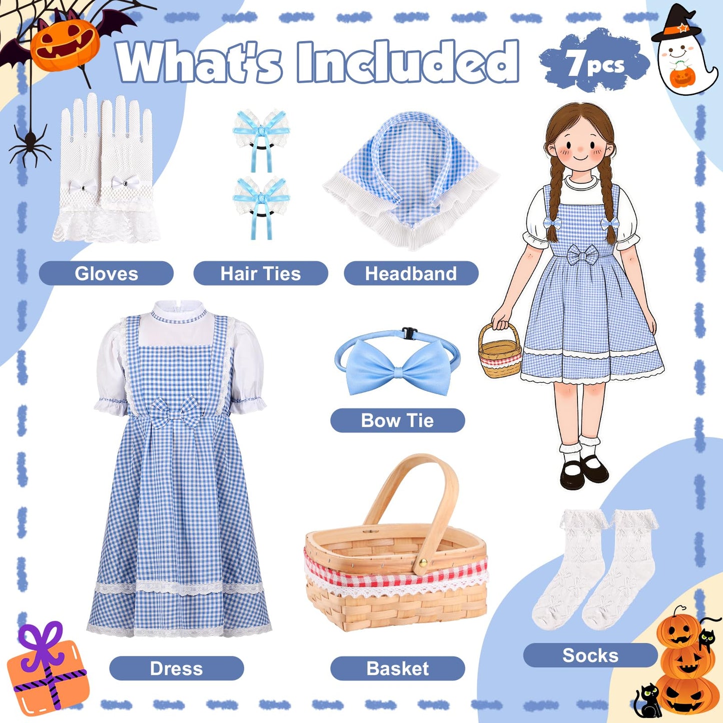 Loscola Halloween Costumes for Girls – Storybook Character Costumes (Ages 3-12)