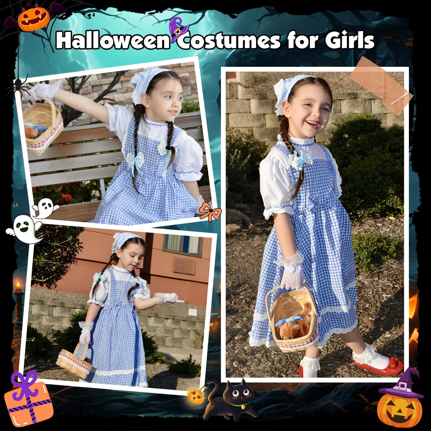 Loscola Halloween Costumes for Girls – Storybook Character Costumes (Ages 3-12)