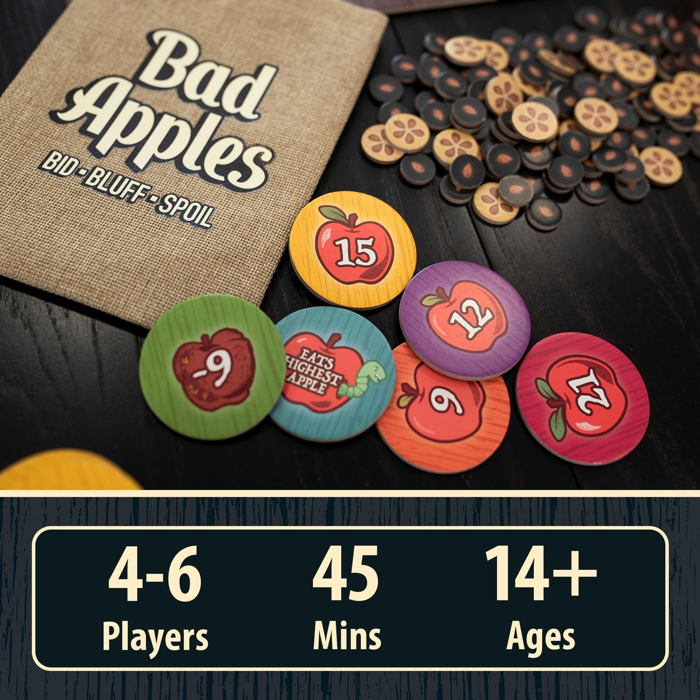 Lost Boy Entertainment Bad Apples – Family Board Game for Adults & Teens | Bidding & Bluffing