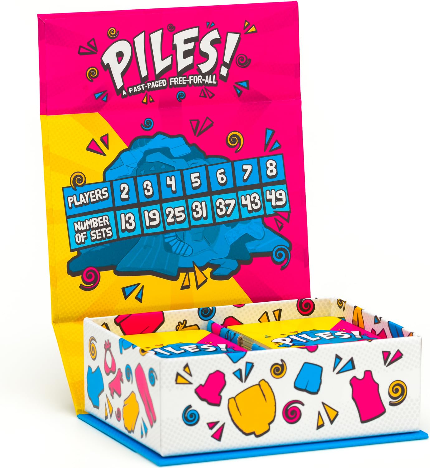 Lost Boy Entertainment Piles – Fast-Paced Card Game for 2-8 Players | Family & Travel Game, 10 Minutes