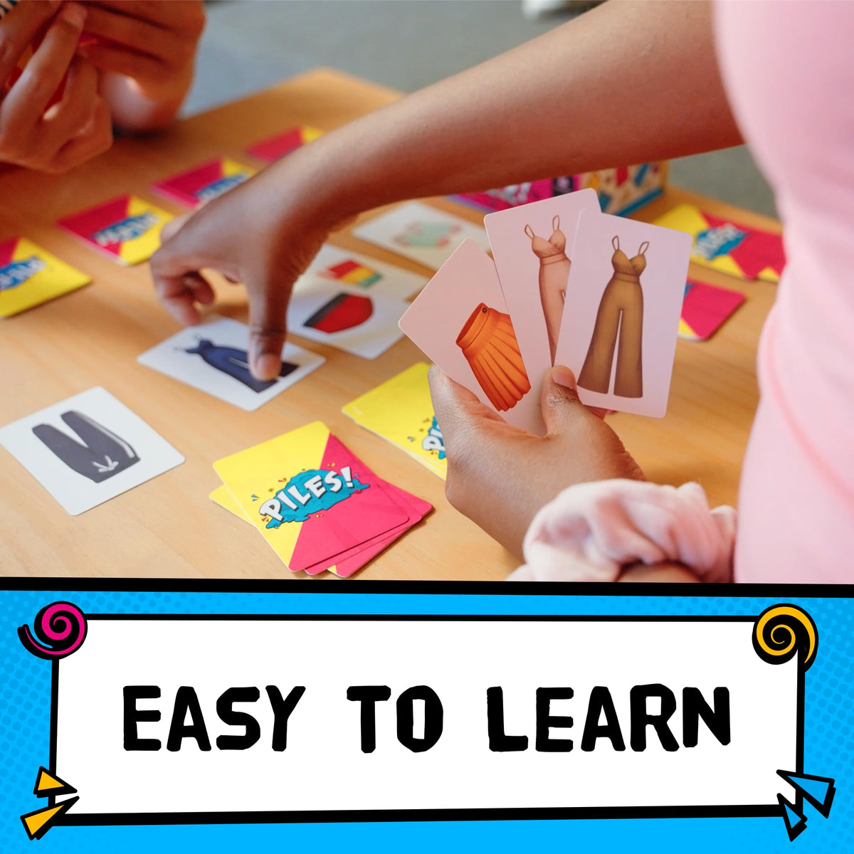 Lost Boy Entertainment Piles – Fast-Paced Card Game for 2-8 Players | Family & Travel Game, 10 Minutes
