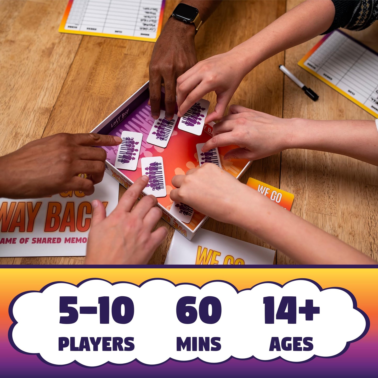 Lost Boy Entertainment We Go Way Back – Adult Board Game for Friends & Family