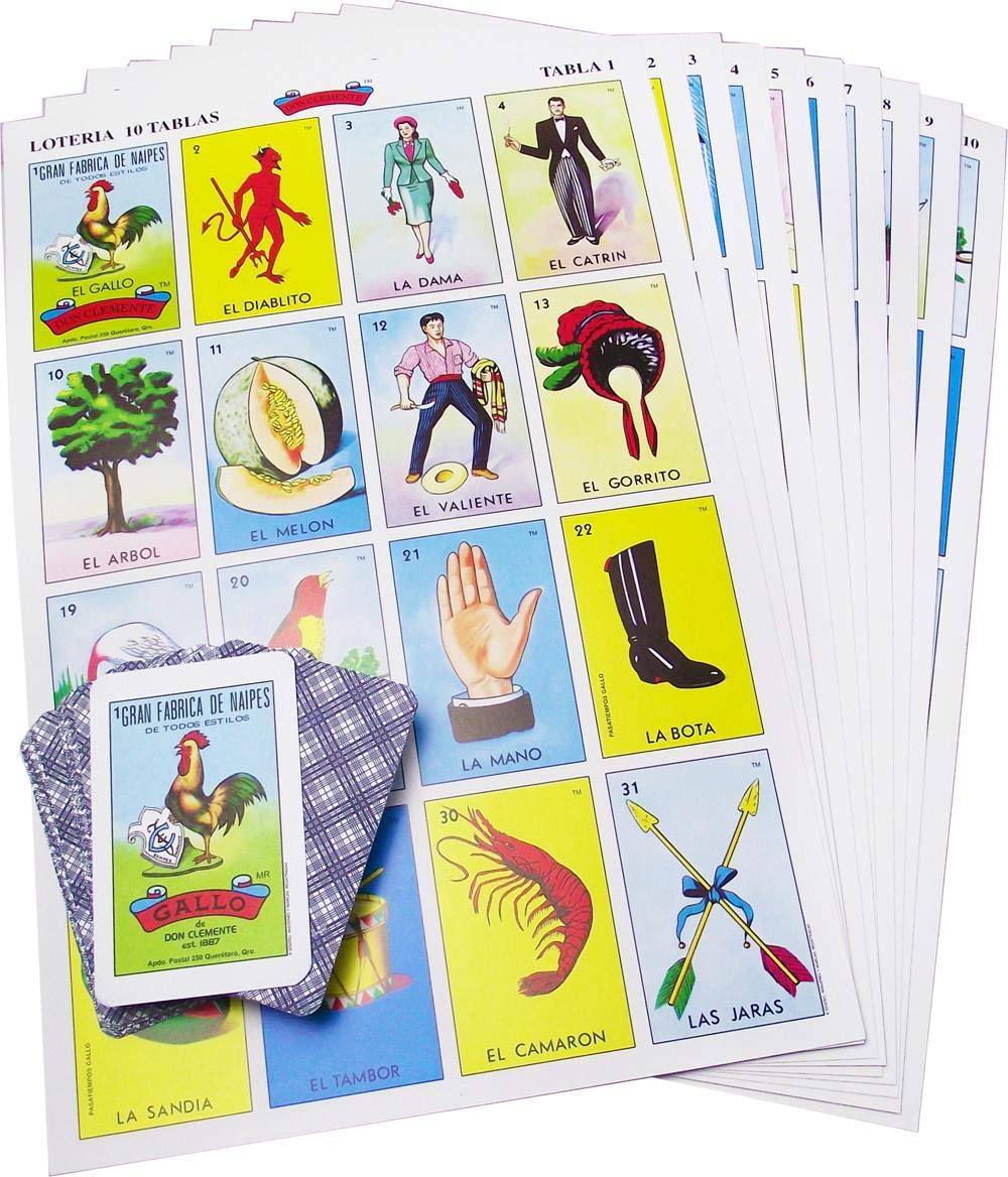 Loteria Authentic Mexican Game – Don Clemente 10 Jumbo Boards