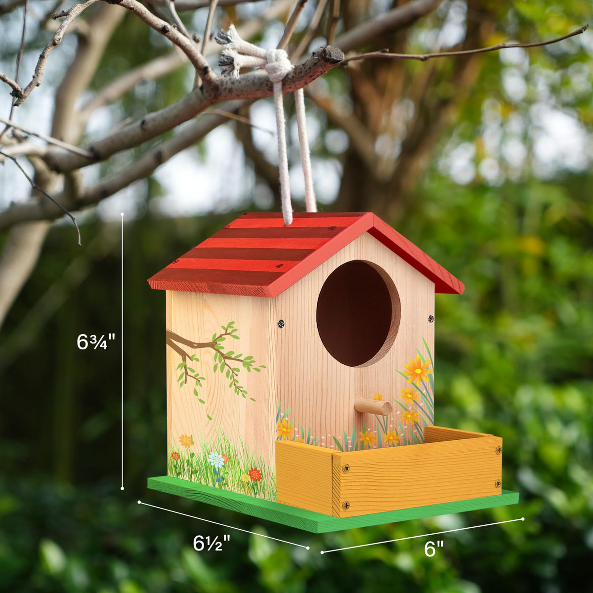 LotFancy Bird House Kit – DIY Wooden Birdhouse for Kids 4+, Build & Paint