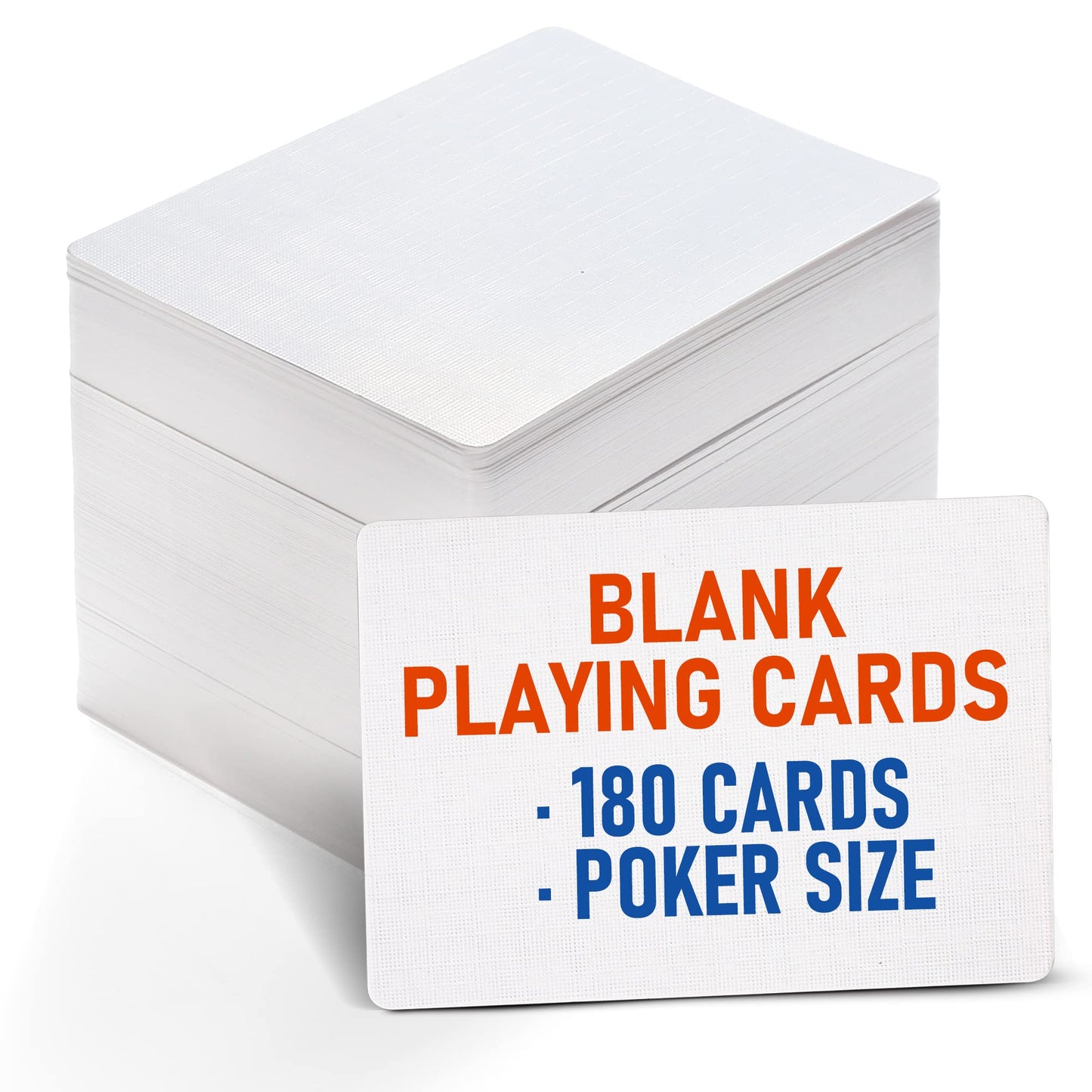 LotFancy Blank Playing Cards – 180 Printable Cards, Matte Finish, Poker Size
