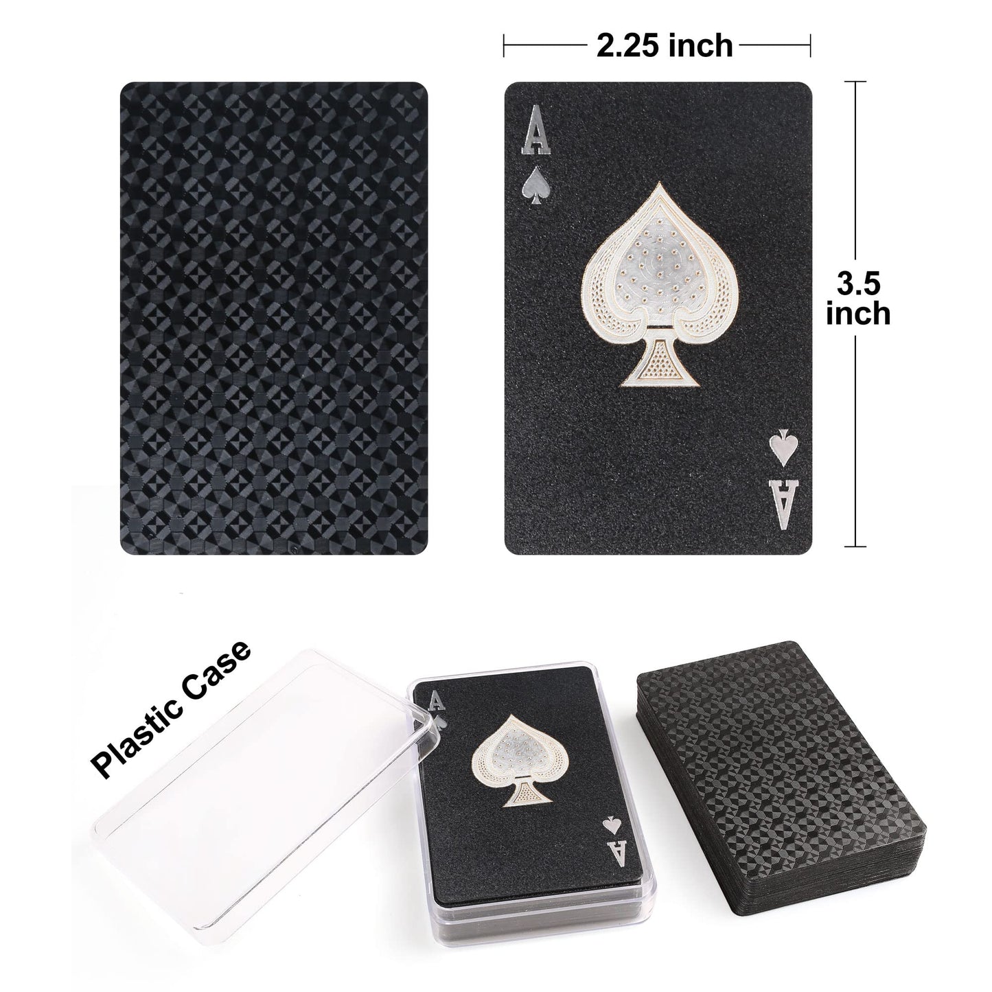 LotFancy Plastic Playing Cards – 2 Decks, Waterproof, in Plastic Cases for Poker, Magic & Beach Games