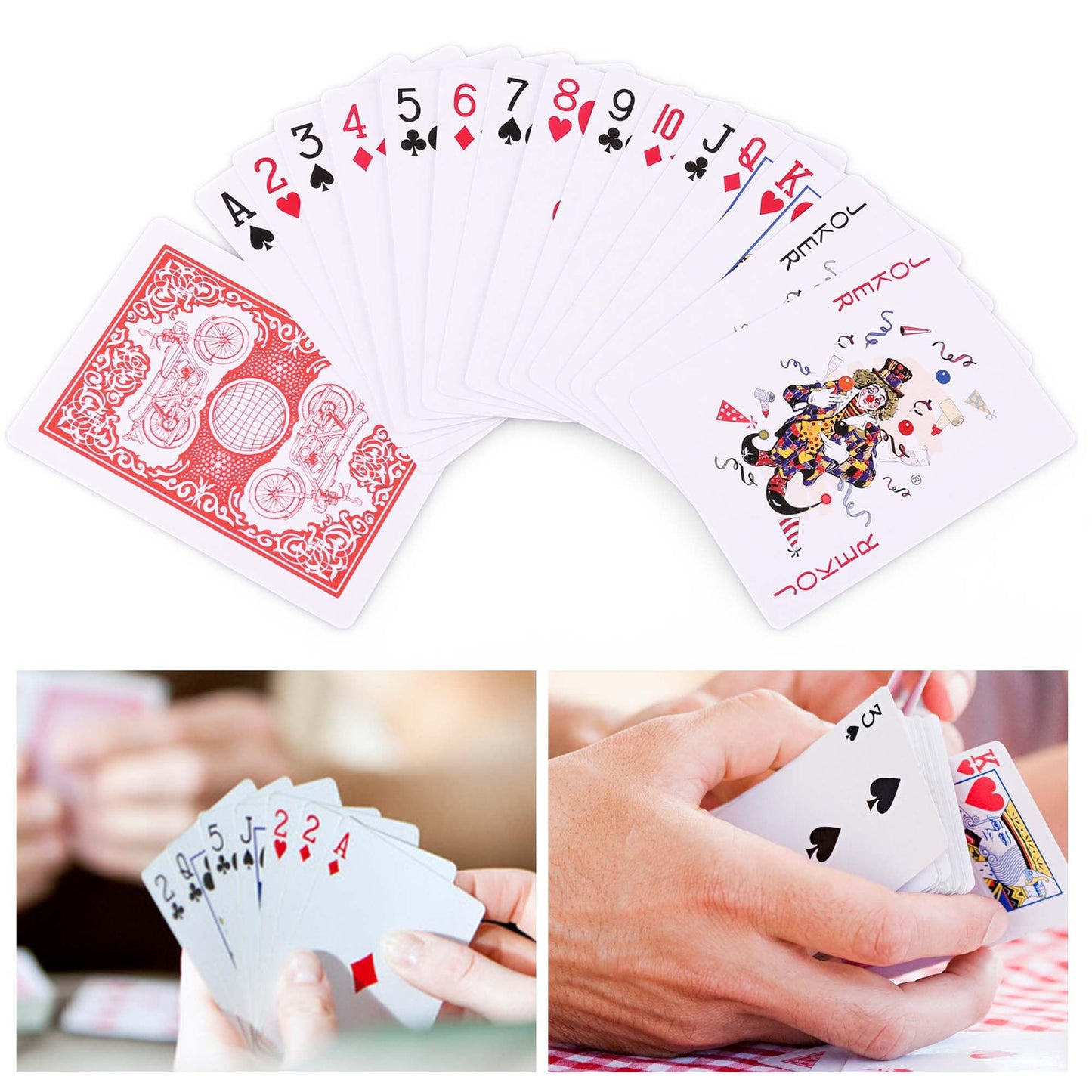 LotFancy Playing Cards – 2 Pack, Casino-Grade Poker Cards, Blue & Red, Poker Size Standard Index
