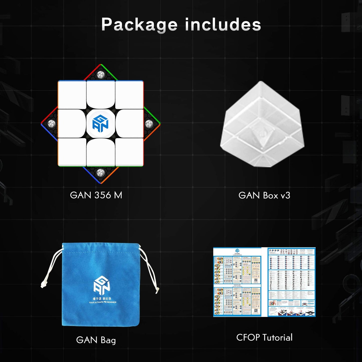 LotFancy GAN 356 M 3x3 Magnetic Speed Cube – Lite Ver. 2020