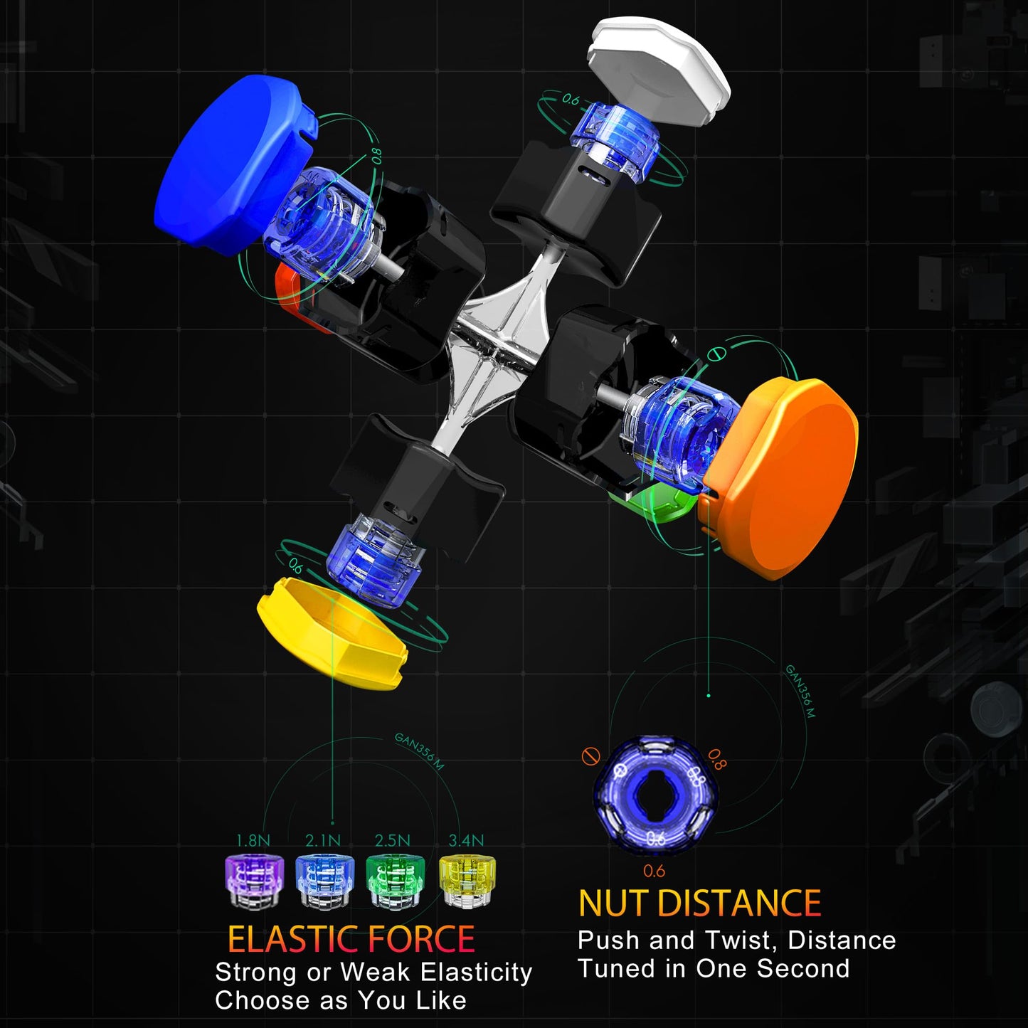 LotFancy GAN 356 M 3x3 Magnetic Speed Cube – Lite Ver. 2020